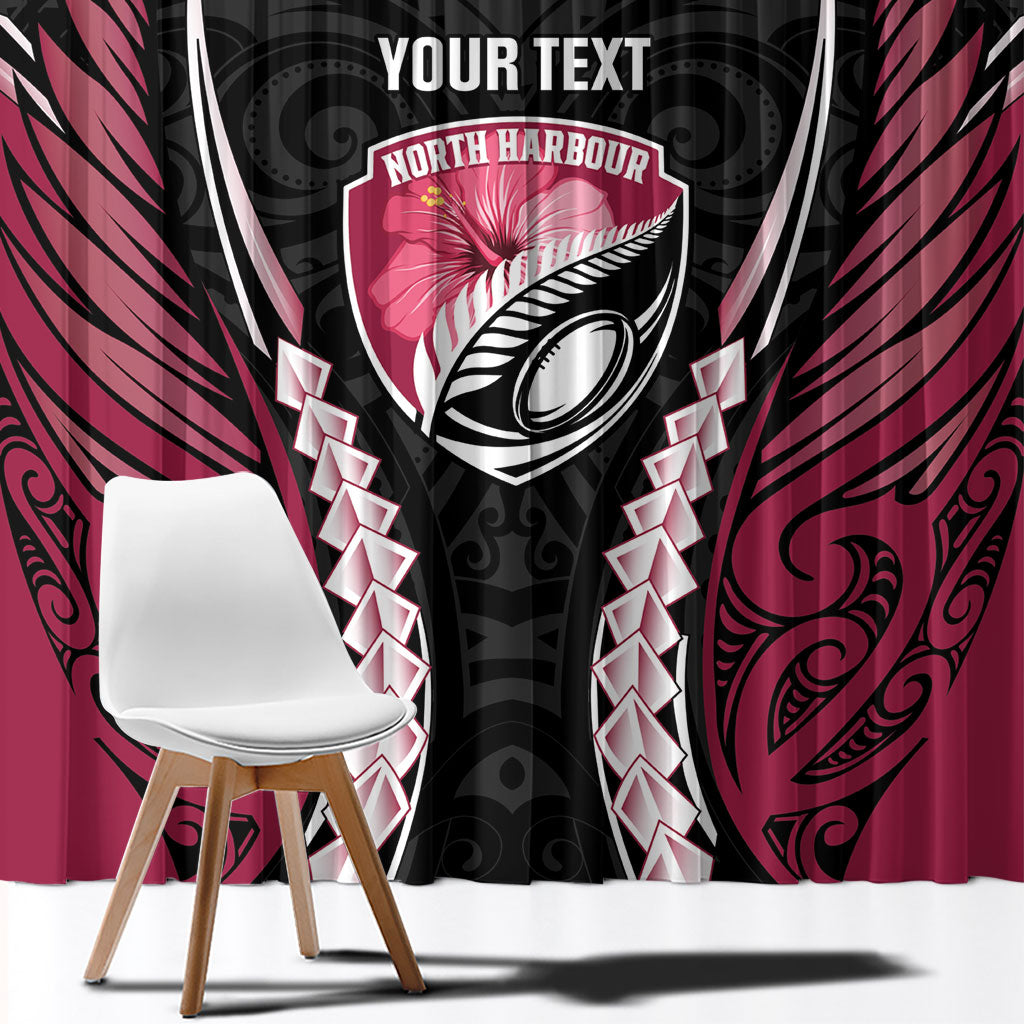 North Harbour 2026 Rugby Custom Window Curtain NZ Maori Silver Fern