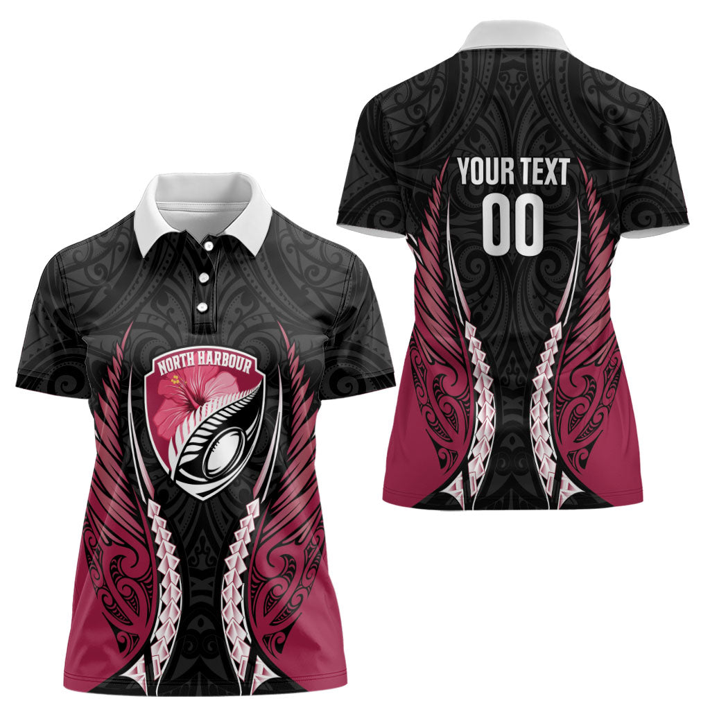 North Harbour 2026 Rugby Custom Women Polo Shirt NZ Maori Silver Fern