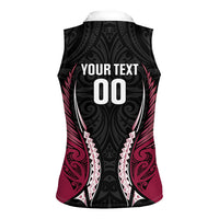 North Harbour 2026 Rugby Custom Women Sleeveless Polo Shirt NZ Maori Silver Fern
