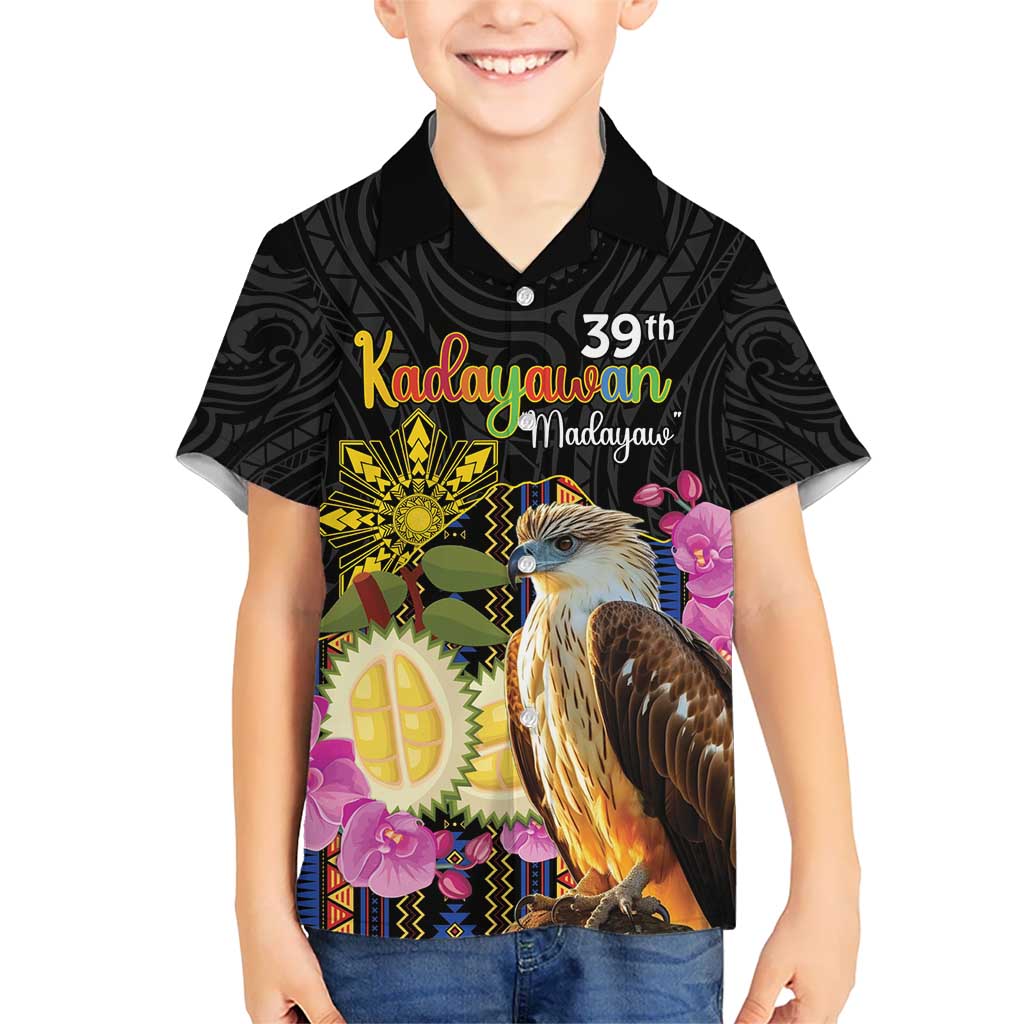 Kadayawan Philippines Kid Hawaiian Shirt Filipino Eagle Happy 39th Anniversary