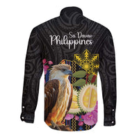 Kadayawan Philippines Long Sleeve Button Shirt Filipino Eagle Happy 39th Anniversary