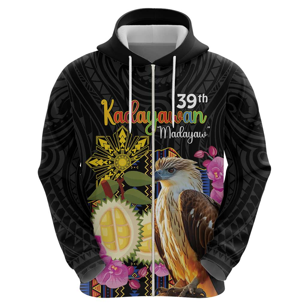 Kadayawan Philippines Zip Hoodie Filipino Eagle Happy 39th Anniversary