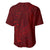 Oxblood Polynesia Baseball Jersey Hawaiian Tribal Hammerhead Shark Tattoo