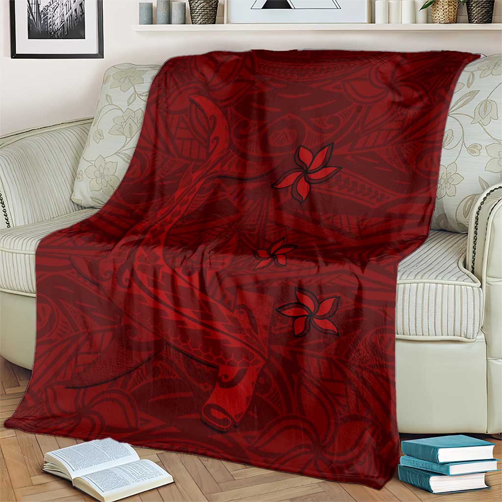 Oxblood Polynesia Blanket Hawaiian Tribal Hammerhead Shark Tattoo LT14 - Polynesian Pride