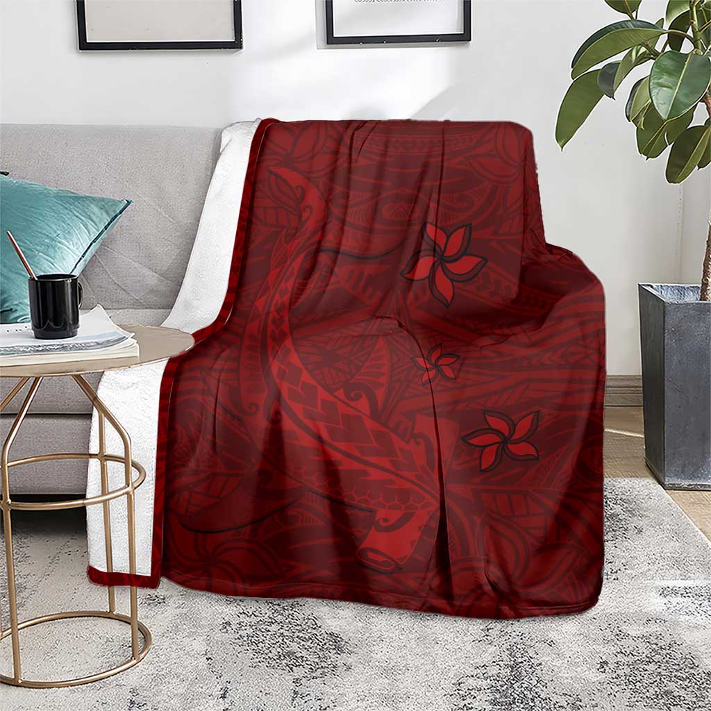 Oxblood Polynesia Blanket Hawaiian Tribal Hammerhead Shark Tattoo LT14 - Polynesian Pride