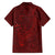 Oxblood Polynesia Family Matching Puletasi and Hawaiian Shirt Hawaiian Tribal Hammerhead Shark Tattoo