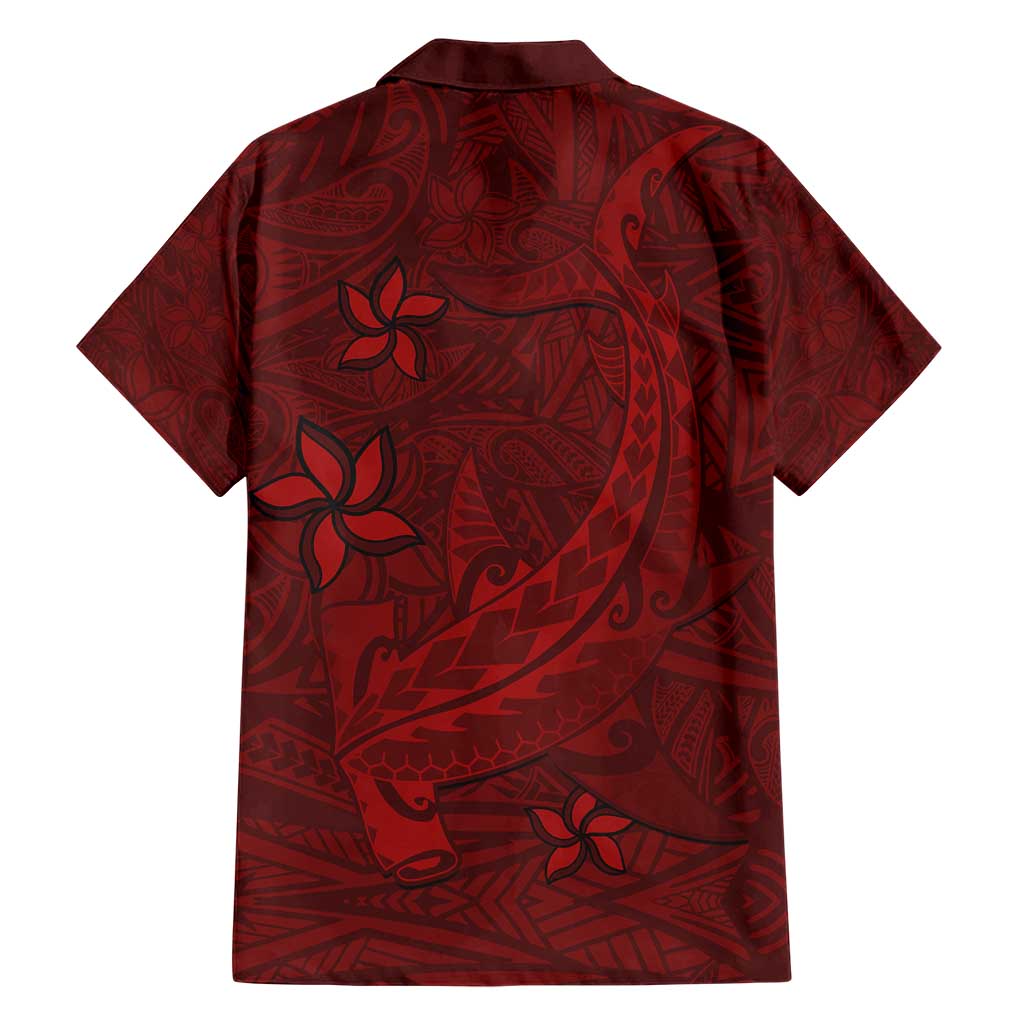Oxblood Polynesia Family Matching Short Sleeve Bodycon Dress and Hawaiian Shirt Hawaiian Tribal Hammerhead Shark Tattoo