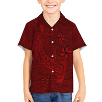 Oxblood Polynesia Family Matching Short Sleeve Bodycon Dress and Hawaiian Shirt Hawaiian Tribal Hammerhead Shark Tattoo