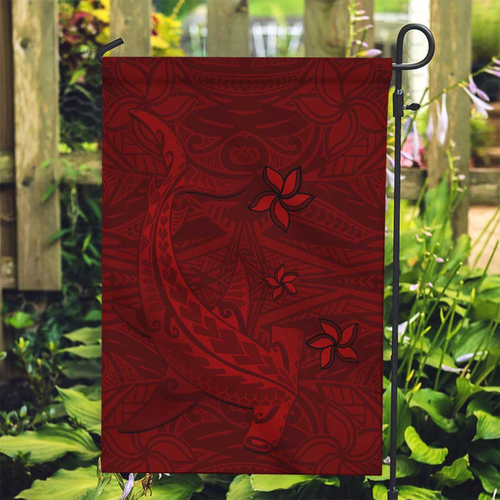 Oxblood Polynesia Garden Flag Hawaiian Tribal Hammerhead Shark Tattoo LT14 Garden Flag Oxblood - Polynesian Pride