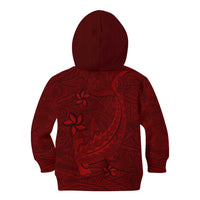 Oxblood Polynesia Kid Hoodie Hawaiian Tribal Hammerhead Shark Tattoo
