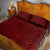 Oxblood Polynesia Quilt Bed Set Hawaiian Tribal Hammerhead Shark Tattoo