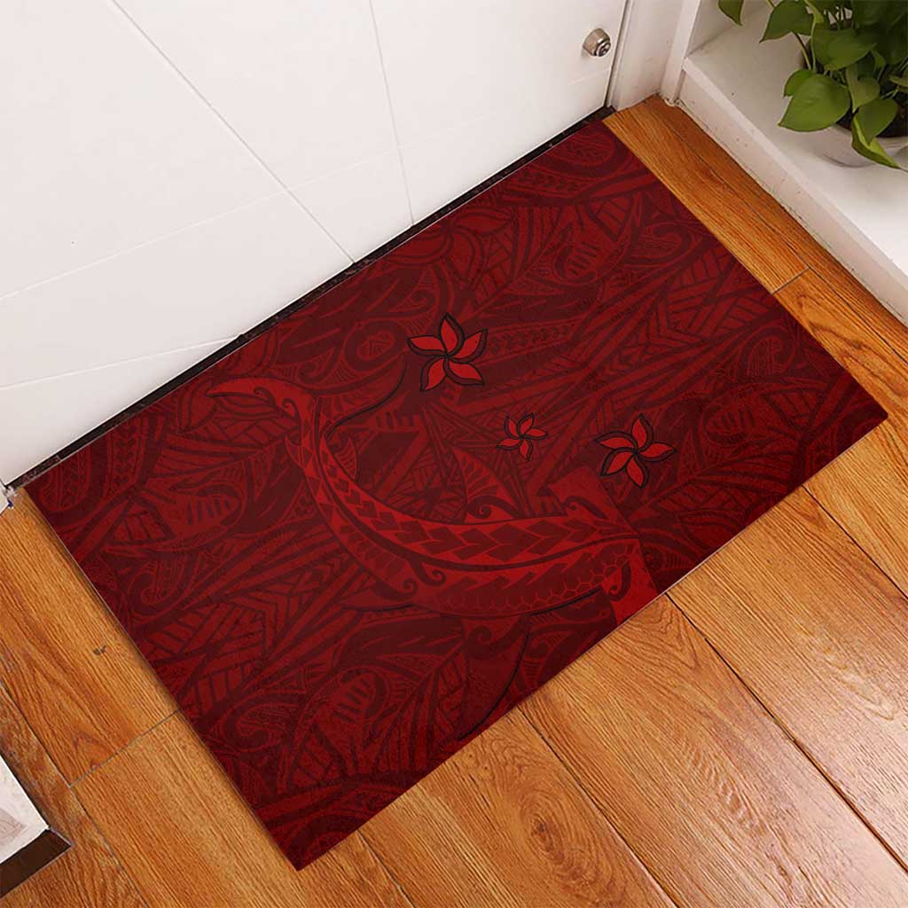 Oxblood Polynesia Rubber Doormat Hawaiian Tribal Hammerhead Shark Tattoo LT14 - Polynesian Pride