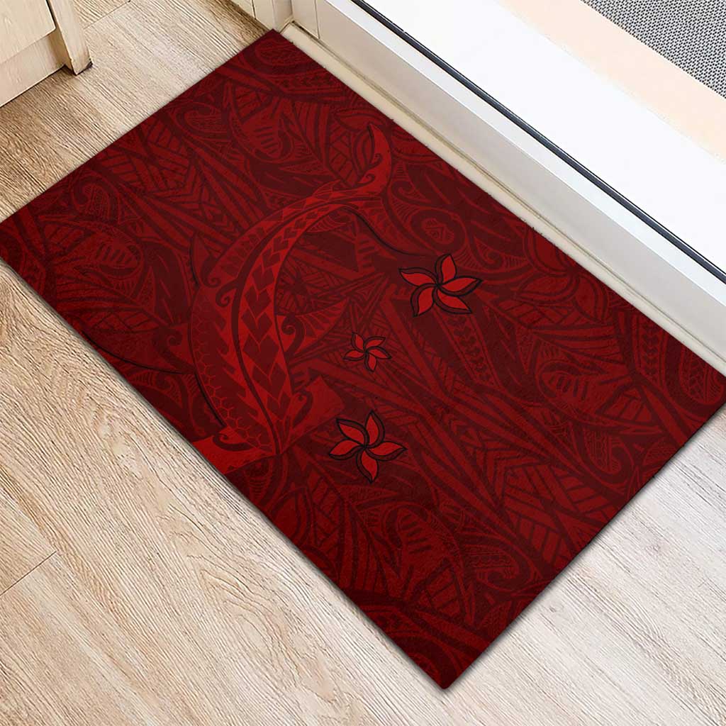 Oxblood Polynesia Rubber Doormat Hawaiian Tribal Hammerhead Shark Tattoo LT14 - Polynesian Pride