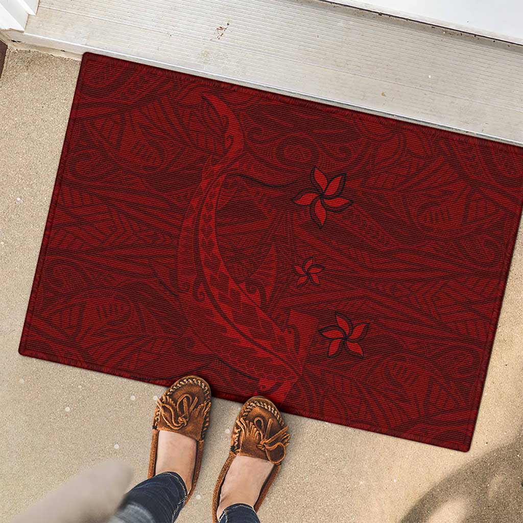 Oxblood Polynesia Rubber Doormat Hawaiian Tribal Hammerhead Shark Tattoo LT14 - Polynesian Pride