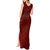 Oxblood Polynesia Tank Maxi Dress Hawaiian Tribal Hammerhead Shark Tattoo