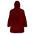 Oxblood Polynesia Wearable Blanket Hoodie Hawaiian Tribal Hammerhead Shark Tattoo