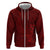 Oxblood Polynesia Zip Hoodie Hawaiian Tribal Hammerhead Shark Tattoo
