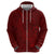 Oxblood Polynesia Zip Hoodie Hawaiian Tribal Hammerhead Shark Tattoo