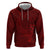 Oxblood Polynesia Zip Hoodie Hawaiian Tribal Hammerhead Shark Tattoo