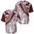 Polynesian Tropical Flowers Oxblood Color Baseball Jersey