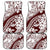 Polynesian Tropical Flowers Oxblood Color Car Mats