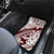 Polynesian Tropical Flowers Oxblood Color Car Mats