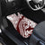 Polynesian Tropical Flowers Oxblood Color Car Mats