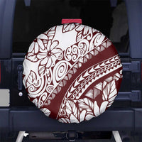 Polynesian Tropical Flowers Oxblood Color Spare Tire Cover LT14 - Polynesian Pride