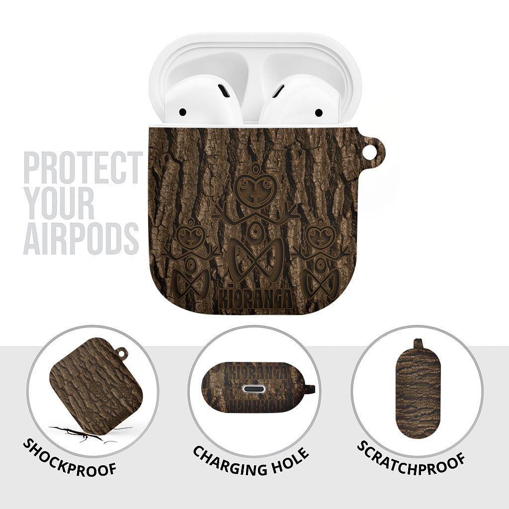 Kioranga Moriori New Zealand AirPods Case Kopi Rakau Carving Art LT14 - Polynesian Pride