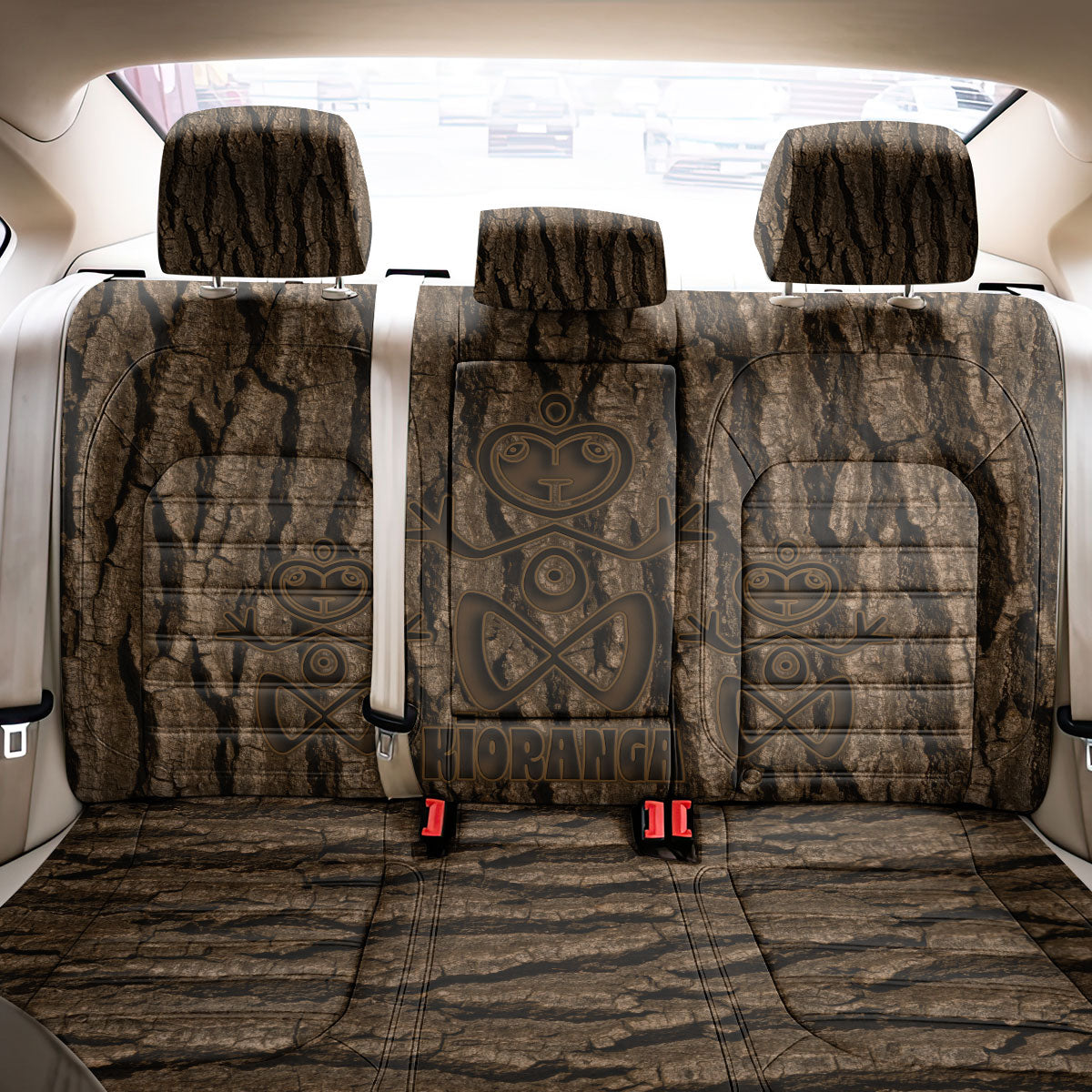 Kioranga Moriori New Zealand Back Car Seat Cover Kopi Rakau Carving Art LT14 - Polynesian Pride