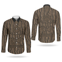 Kioranga Moriori New Zealand Couples Matching Short Sleeve Bodycon Dress and Long Sleeve Button Shirt Kopi Rakau Carving Art LT14 - Polynesian Pride