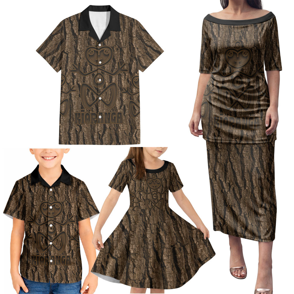 Kioranga Moriori New Zealand Family Matching Puletasi and Hawaiian Shirt Kopi Rakau Carving Art LT14 - Polynesian Pride