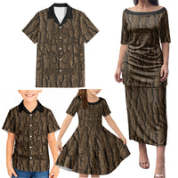 Kioranga Moriori New Zealand Family Matching Puletasi and Hawaiian Shirt Kopi Rakau Carving Art LT14 - Polynesian Pride
