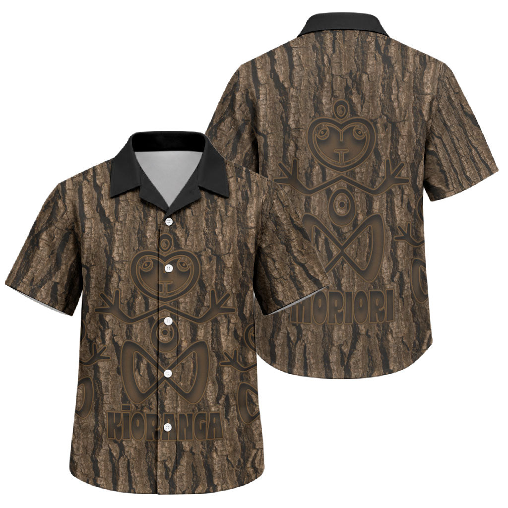 Kioranga Moriori New Zealand Family Matching Tank Maxi Dress and Hawaiian Shirt Kopi Rakau Carving Art LT14 Son's Shirt Brown - Polynesian Pride