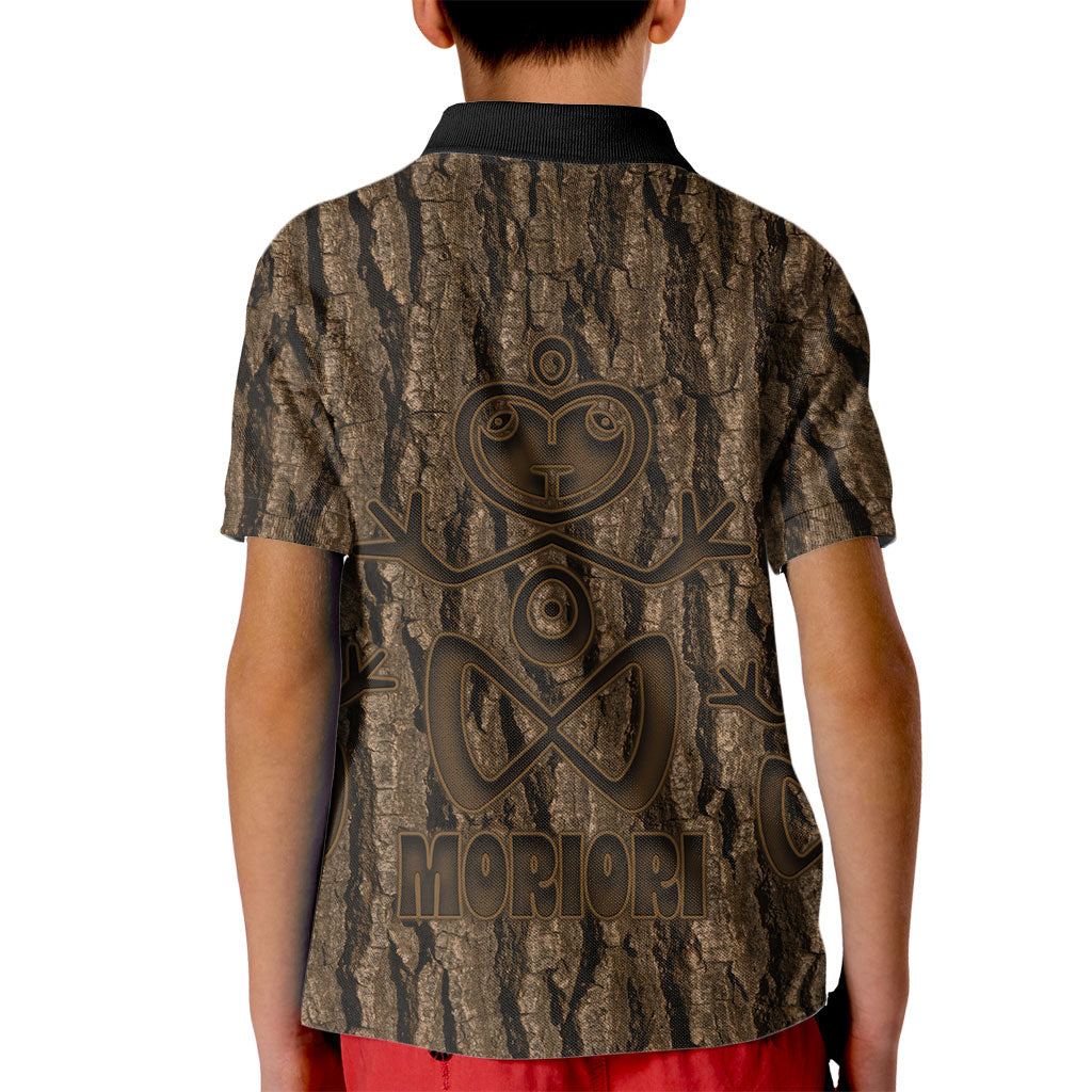 Kioranga Moriori New Zealand Kid Polo Shirt Kopi Rakau Carving Art LT14 - Polynesian Pride