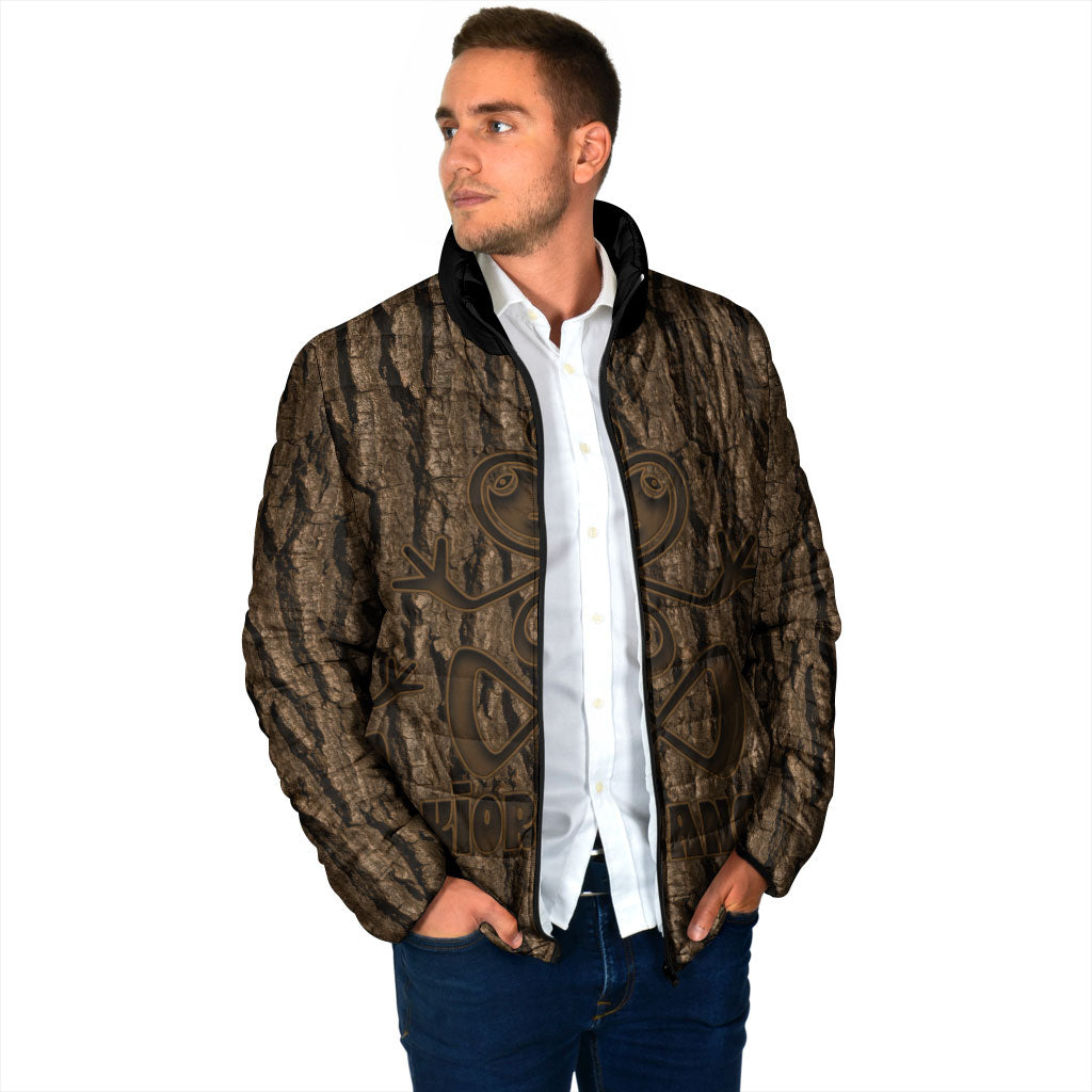 Kioranga Moriori New Zealand Padded Jacket Kopi Rakau Carving Art LT14 - Polynesian Pride
