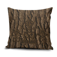 Kioranga Moriori New Zealand Pillow Cover Kopi Rakau Carving Art LT14 Brown - Polynesian Pride