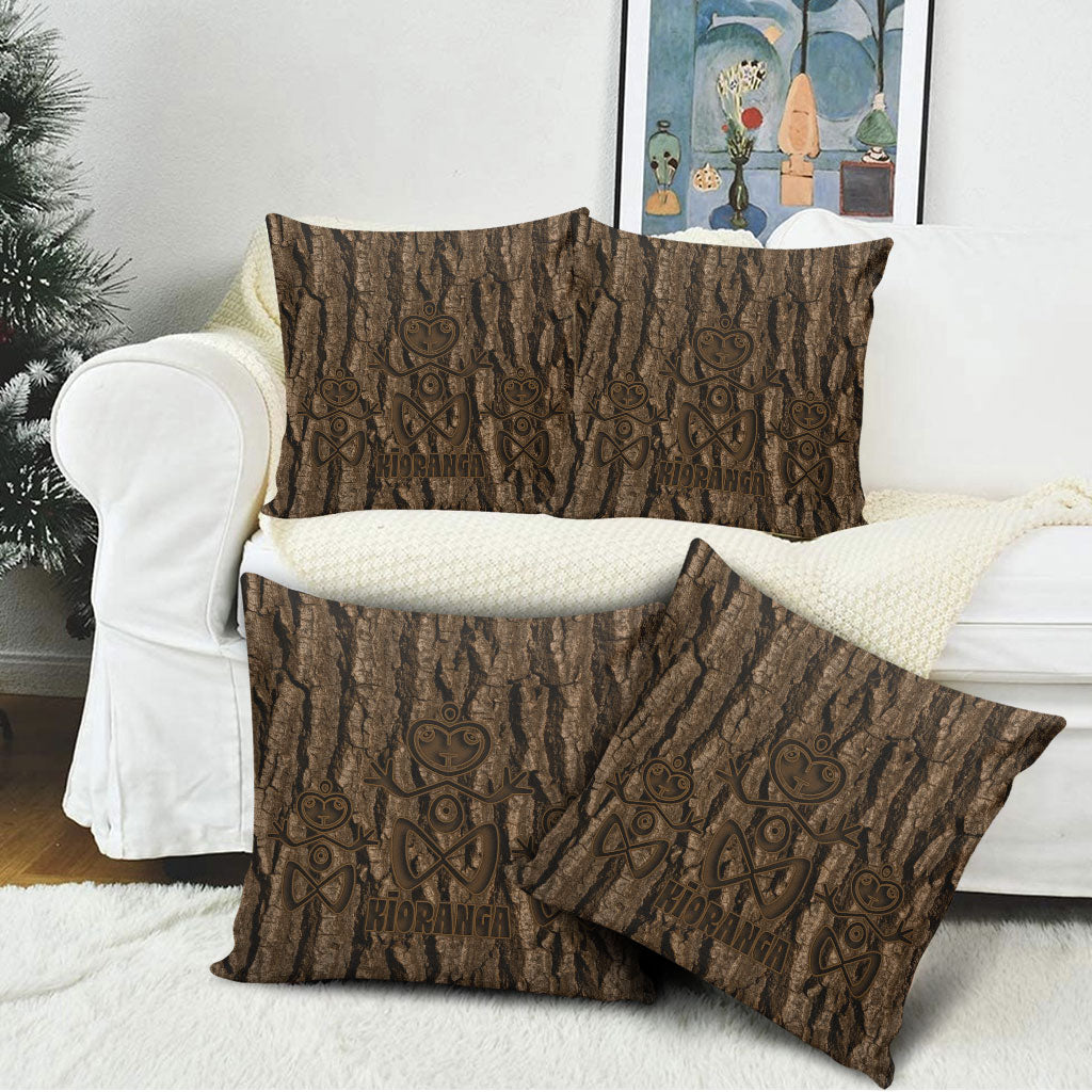 Kioranga Moriori New Zealand Pillow Cover Kopi Rakau Carving Art LT14 - Polynesian Pride