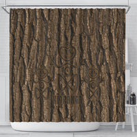 Kioranga Moriori New Zealand Shower Curtain Kopi Rakau Carving Art LT14 - Polynesian Pride