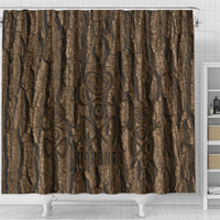 Kioranga Moriori New Zealand Shower Curtain Kopi Rakau Carving Art LT14 - Polynesian Pride