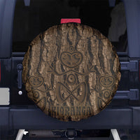 Kioranga Moriori New Zealand Spare Tire Cover Kopi Rakau Carving Art LT14 No hole Brown - Polynesian Pride