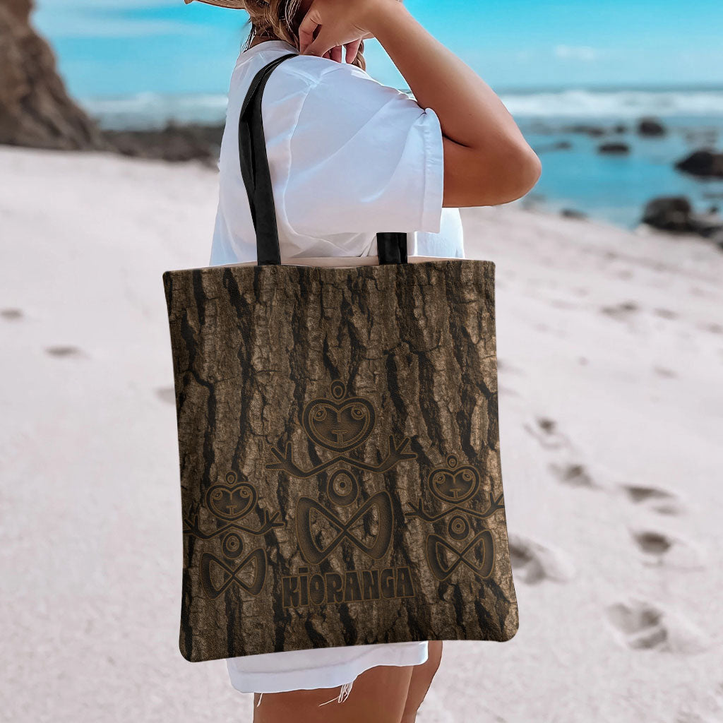 Kioranga Moriori New Zealand Tote Bag Kopi Rakau Carving Art LT14 - Polynesian Pride