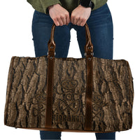 Kioranga Moriori New Zealand Travel Bag Kopi Rakau Carving Art LT14 Brown - Polynesian Pride