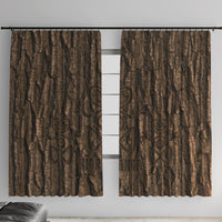 Kioranga Moriori New Zealand Window Curtain Kopi Rakau Carving Art LT14 With Hooks Brown - Polynesian Pride