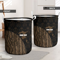 Moriori Kekoru New Zealand Personalised Laundry Basket Kopi Rakau Carving Chatham Islands Map LT14 - Polynesian Pride
