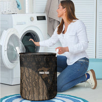 Moriori Kekoru New Zealand Personalised Laundry Basket Kopi Rakau Carving Chatham Islands Map LT14 - Polynesian Pride
