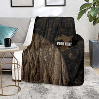 Moriori Kekoru New Zealand Personalised Blanket Kopi Rakau Carving Chatham Islands Map LT14 - Polynesian Pride