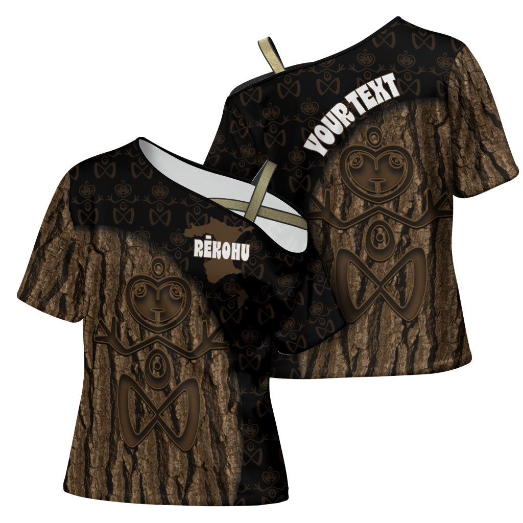 Moriori Kekoru New Zealand Personalised Cross Shoulder Shirt Kopi Rakau Carving Chatham Islands Map LT14 - Polynesian Pride