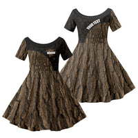 Moriori Kekoru New Zealand Personalised Family Matching Summer Maxi Dress and Hawaiian Shirt Kopi Rakau Carving Chatham Islands Map LT14 Daughter's Dress Black - Polynesian Pride