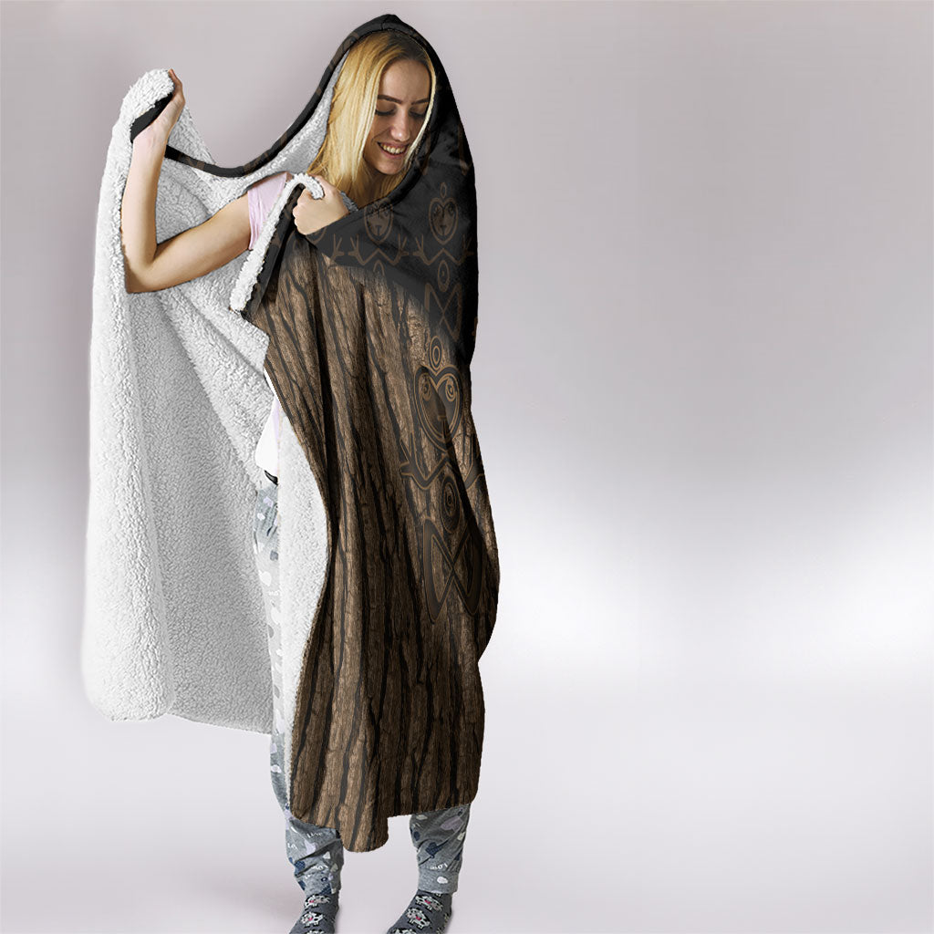 Moriori Kekoru New Zealand Personalised Hooded Blanket Kopi Rakau Carving Chatham Islands Map LT14 - Polynesian Pride